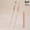 1/2PCS French Plaid Nail Art Brushes Set Line Grid Pattern Drawing Pen For DIY UV Gel Extension Painting Supplies DIY Design