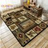 Мягкий ковер в деревенском стиле с изображением медведя, лося и оленя, квадратный фланелевый домашний ковер, винтажный домашний коврик для гостиной, коврик для спальни, коврик для спальни