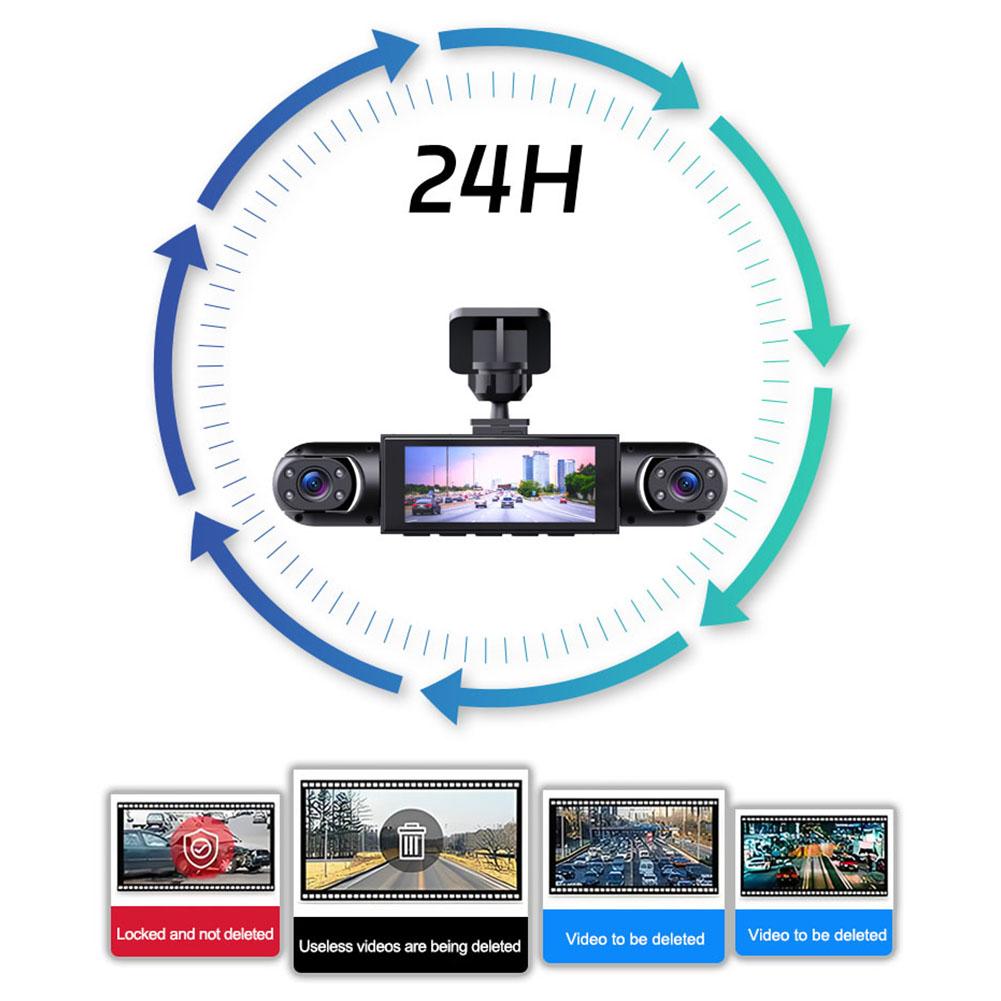New 4 Lens 360° Car Camera Panoramic Dash Cam 1080P HD Recording 3/4Channel Front Left Right Rear View DVR Car Security System