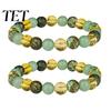 Elegant Casual Wrist Decor Handmade Natural Stone Stretch Bracelet, Adjustable Elastic Healing Faux Daily Wear Neutral Bracelet Crystal Spiritual