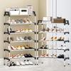 Multi-Layer Shoe Rack 3-7 Floor Simple Dustproof Household Doorstep Shoe Cabinet Space Saving Assembly Small Shoe Organizer