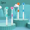 Tongue Coating Brush Multifunctional Tongue Scraper Silicone Tongue Scraper Double-effect Tongue Coating Cleaning Brush