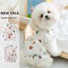 Весенне-летняя одежда для собак, тонкое дышащее милое платье с цветочным принтом, юбка с изображением кошки, одежда для плюшевых собак в стиле принцессы