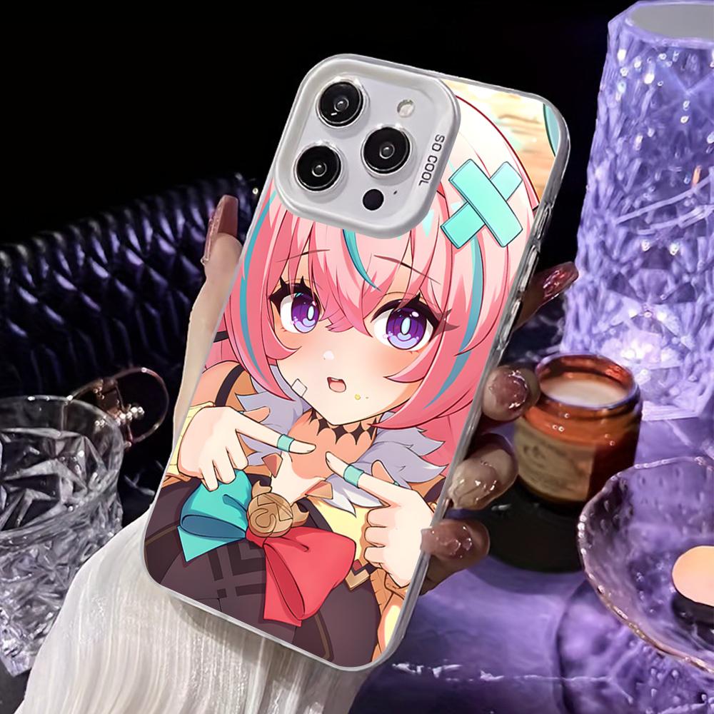 Game GI Varesa White Translucent Mobile Phone Case for iPhone 17 16 15 14 13 12 11 X XR XS Air Pro Max Plus Colorful Cover