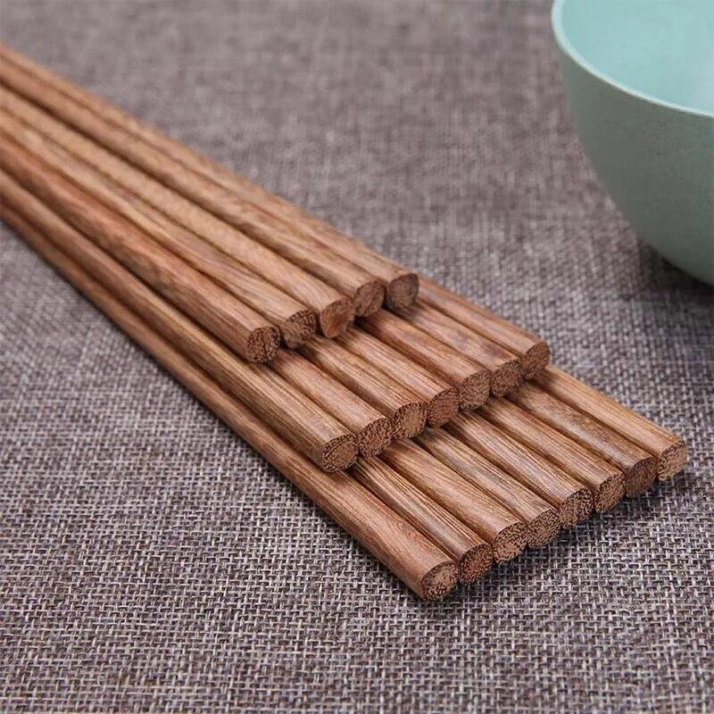 10 пар\компл. деревянные палочки для еды из бревен с куриными крылышками, без лака и воска, японские бытовые палочки из красного дерева для отелей