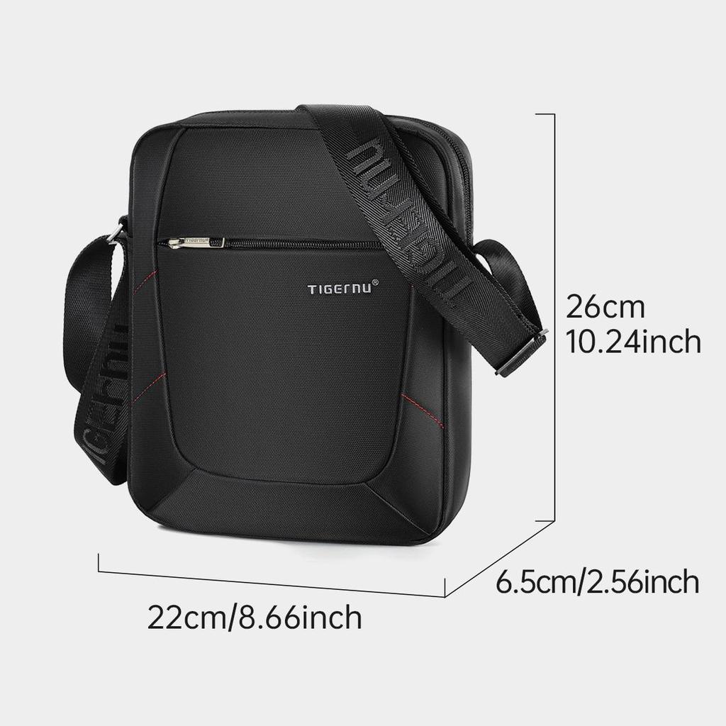 Tigernu Брендовая сумка через плечо для мужчин, мужская сумка-мессенджер, мужские 10-дюймовые черные мужские сумки, сумки через плечо, маленькая сумка, повседневная деловая сумка