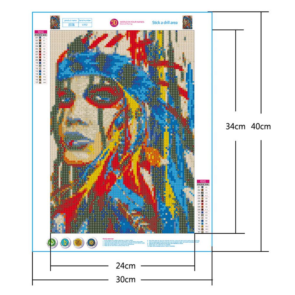 30x40cm DIY 5D Full Drill Cross-stitch Embroidery Rhinestone Home Decoration