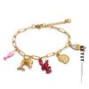 Ocean Style Enamel Fish Shell Lobster Drop Charm Bracelet Bangle for Women Summer Stainless Steel Arrivals Wrist Jewellery