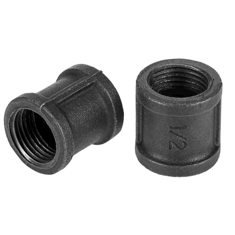 Новые черные фитинги для труб ковкий чугун 1/2'' 3/4'' 1'' Резьбовой угольник для соединения труб Сантехнический фитинг для труб