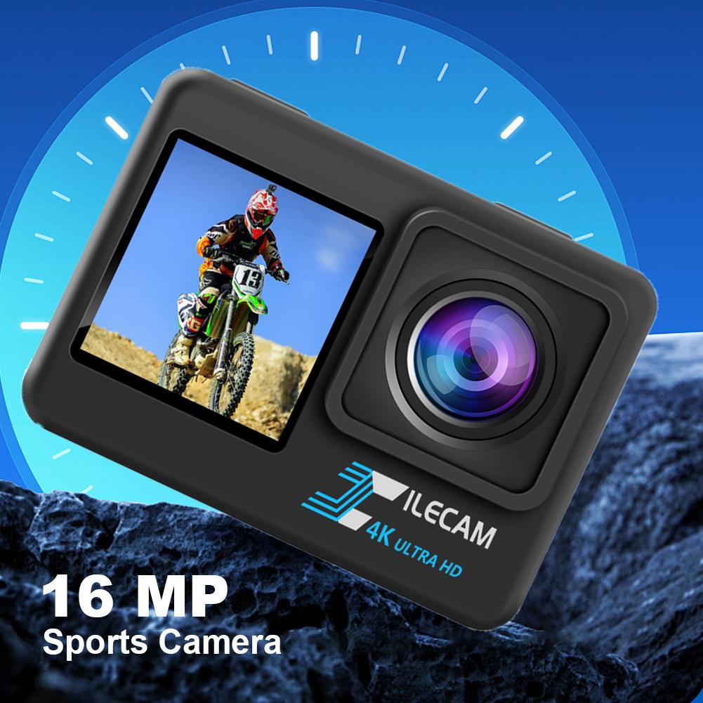 Экшн-камера 5K 4K60FPS 2,0-дюймовый сенсорный экран Wi-Fi камера 170° Широкоугольный объектив 30 м Водонепроницаемая Видеозапись 5-кратный зум Спортивные камеры