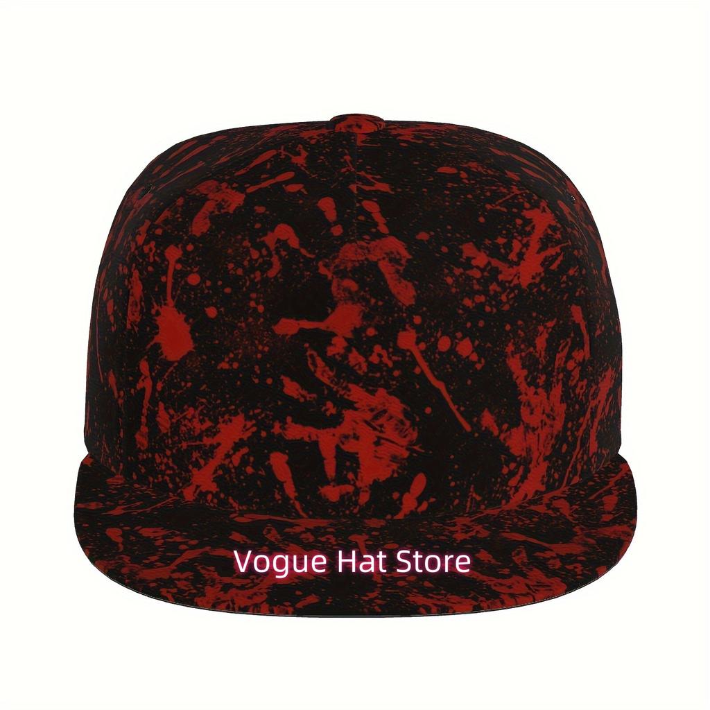 Кепка бейсболка с кровавыми брызгами - Регулируемая snapback, Дышащий полиэстер, Идеально подходит для бега и активного отдыха