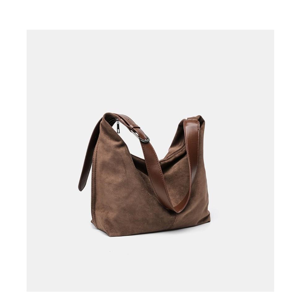 IELGY Ladies Tote Bag Suede Shoulder Messenger Bag Commuter Large Capacity Autumn Winter Style