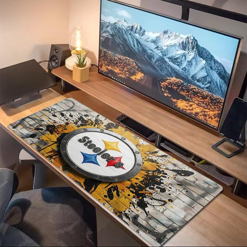 Pittsburgh Steelers2 Print Cushion Non-slip Laptop Tablet Big Mousepad XXL Mat Mini PC Playmat With Lock edge