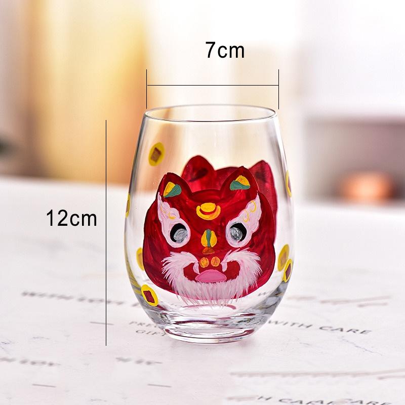 Расписанная вручную рождественская елка снеговик стеклянный бокал бокал для красного вина кофейные чашки рождественская тема узор домашний стеклянный стакан рождественские подарки