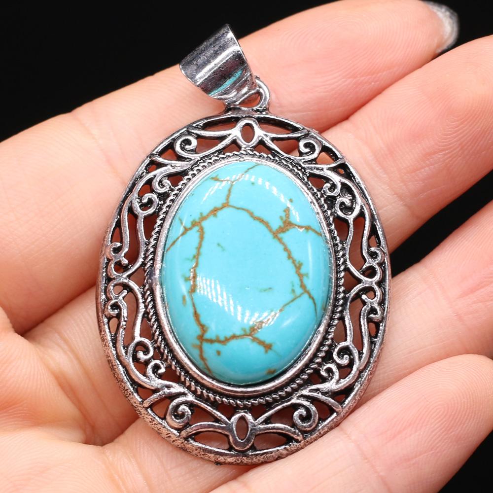Кулон из натурального камня в форме яйца, полудрагоценный кружевной кулон для изготовления ювелирных изделий, ожерелье, браслет, аксессуар