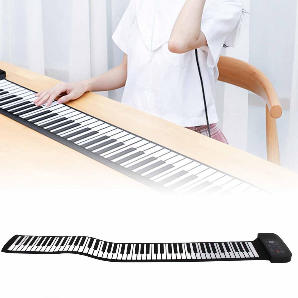 Rollup Piano Silicone 88 Keys Roll Up Piano Keyboards Hand Roll Piano Educational Gifts