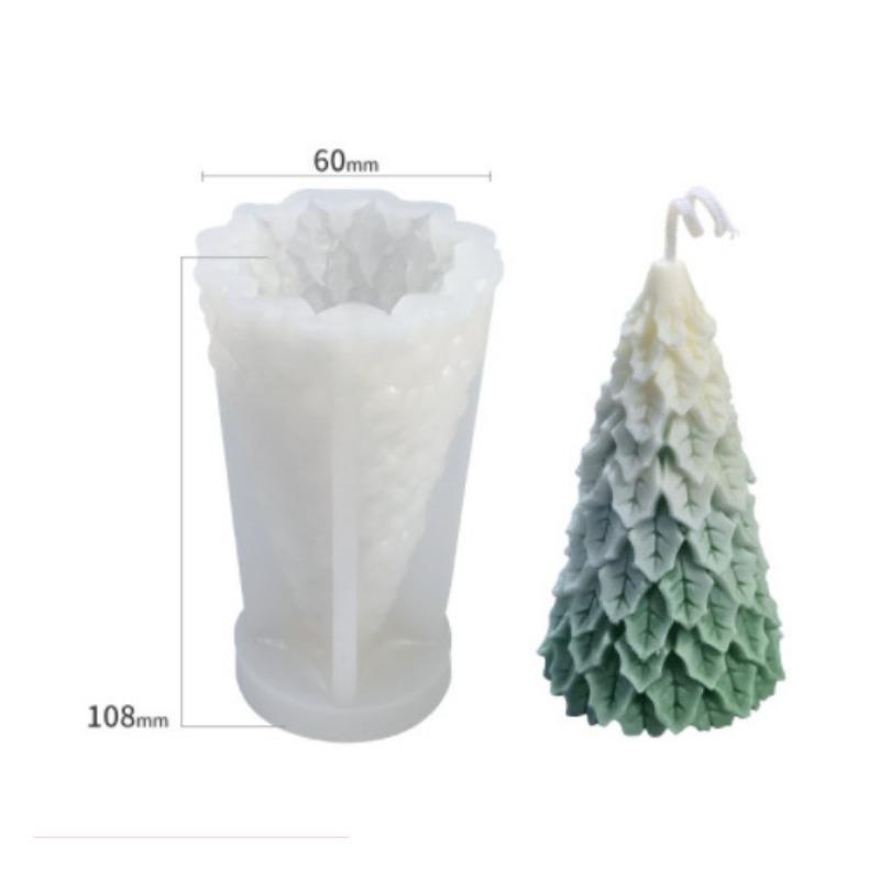 3D Рождественская елка, свеча, силиконовая форма, сделай сам, ароматерапия, гипсовое мыло, смола, форма для выпечки льда, сосна, домашний декор, праздничные подарки