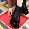 New Winter Martin Warm Cotton Boots Thick-soled Round-headed Muffin Short Boots Piled and Thickened Fluffy Women's Shoes
