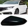 Glossy Black Side Mirror Cap Shell Cover For 2016-21 Honda Civic Front Left Side