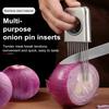 Onion Slicer Holder Stainless Steel Ergonomic Handle Beef Tenderer Vegetable Slicing