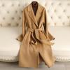 M Family High-End Wool Coat: Double-Sided, Over-the-Knee, Hepburn Style for Women
