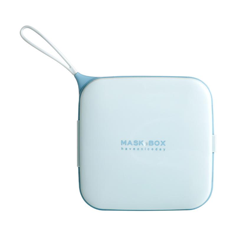 Квадратная коробка для маски, новая креативная портативная коробка для хранения пылезащитной маски, противообрастающая крышка, пластиковый зажим для временного хранения