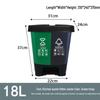 Hotel and Guesthouse Wet/Dry Separation Trash Can with Foot Pedal