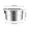 1.5L Stainless Steel Lunch Case with Storage Bag Camping Pot for Backpacking Hikiing Fishing