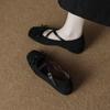 The inner height is increased, the soft leather is beautiful and not tired, ballet style single shoes for women's 2026 spring retro Mary Jane flat