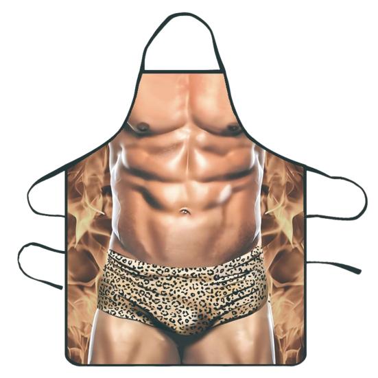 Funny Sleeveless Apron for Men Creative Cooking Apron with Adjustable Waist Ties White Elephant Gifts Holiday Aprons