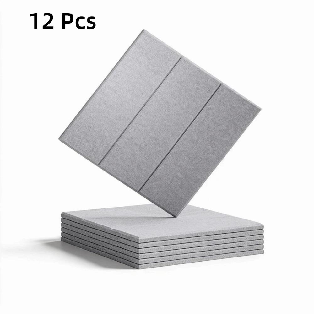 12PCS Stripe Felt Bulletin Boards Sound-Absorbing Photo Display Board Wall Decals Dormitory