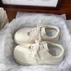 Маленькие белые туфли fufu Milk, женские, 2024, новые, на толстой подошве, универсальные, повседневные, спортивные туфли, нишевый дизайн, обувь для досок
