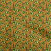 Cotton Poplin Dark Mustard Fabric Kalamkari Craft Projects Decor Fabric Printed By The Yard 42 Inch