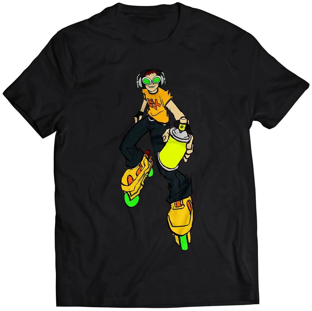 Classic Nostalgic Games Jet Set Radio Peripherals Print Tshirt Unisex Women Oversized Wind Tee Crewneck Cotton Casual Harajuku Top