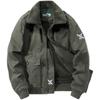 Winter Lapel Lamb Wool Jacket Men's Fleece Thickened Cotton-padded Jacket Pilot Middle-aged and Young Military Jacket