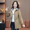 2025 Spring-Autumn Slimming Double-Sided Trench Coat: Waist-Cinching Petite Korean Style, Fashionable and Versatile Women's Outerwear.