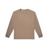 Solid Twill Crew Neck Long Sleeve T-Shirt Unisex Tops Light-Brown VN000FQRYEH