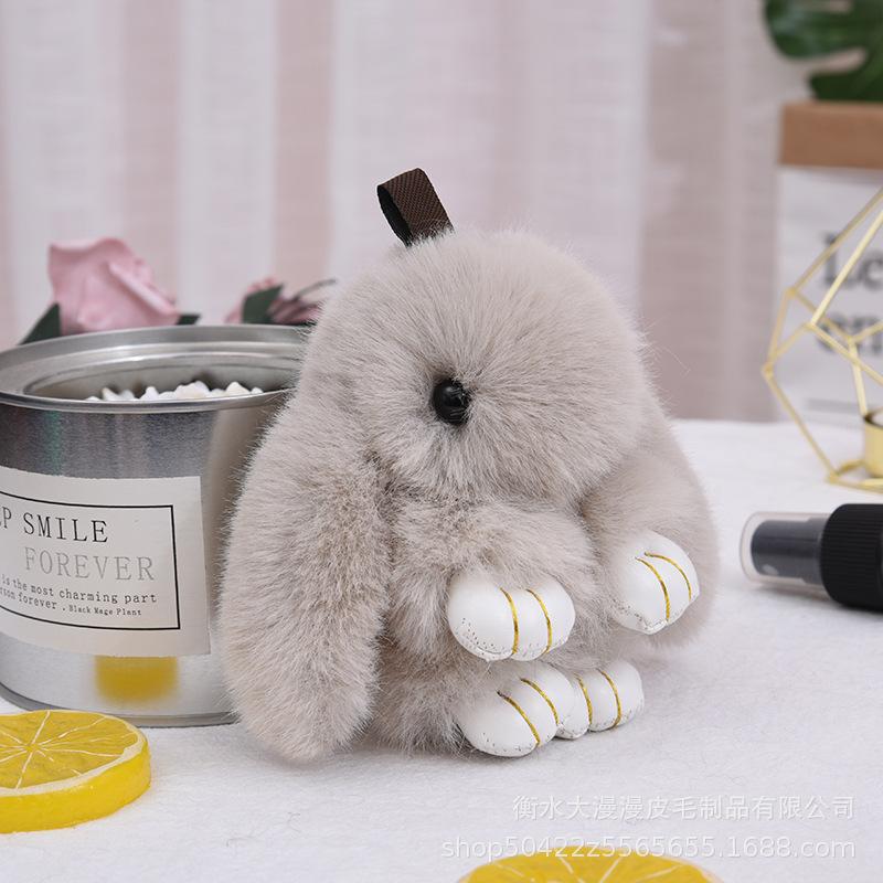 Подвеска в виде кролика из искусственной норки, милый кролик, брелок для сумки, маленький подарок