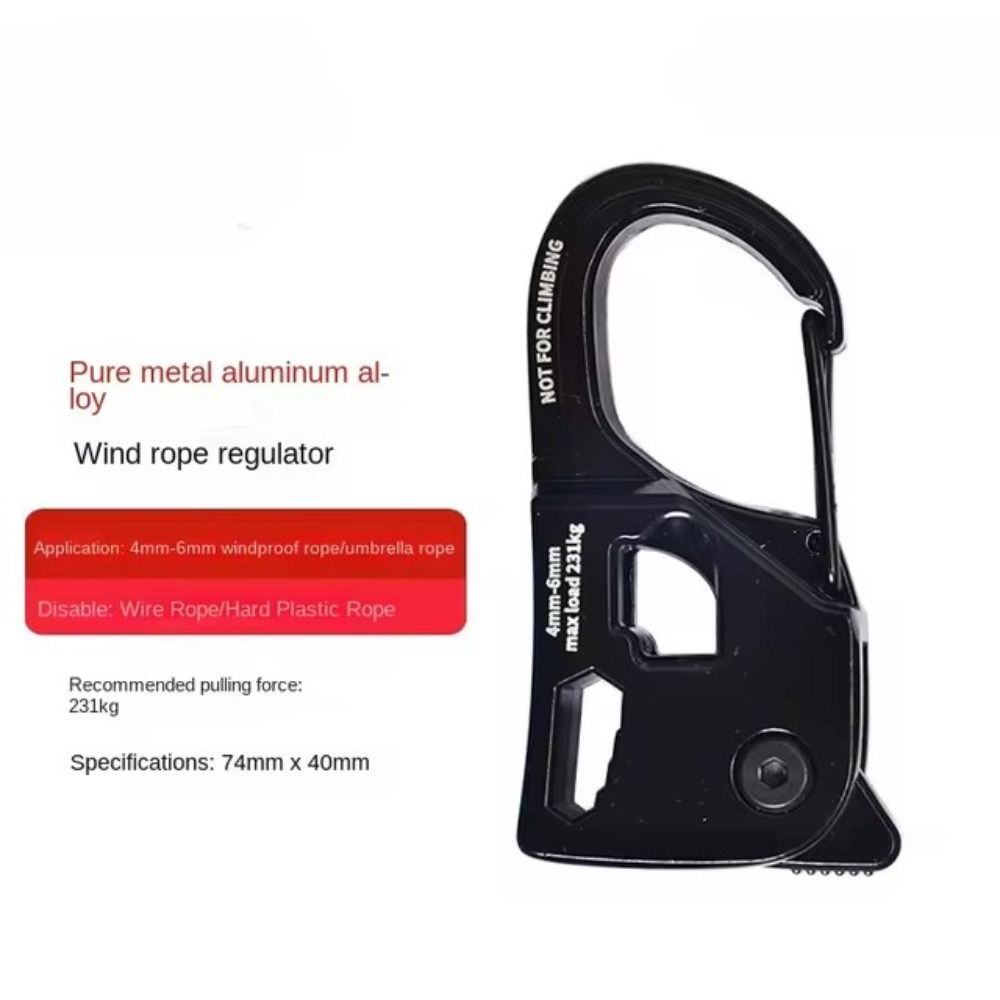 Self-locking Rope Tightener Aluminum Zinc Zinc Alloy Tent Cord Adjuster Tent Rope Tensioner Camping Supplies
