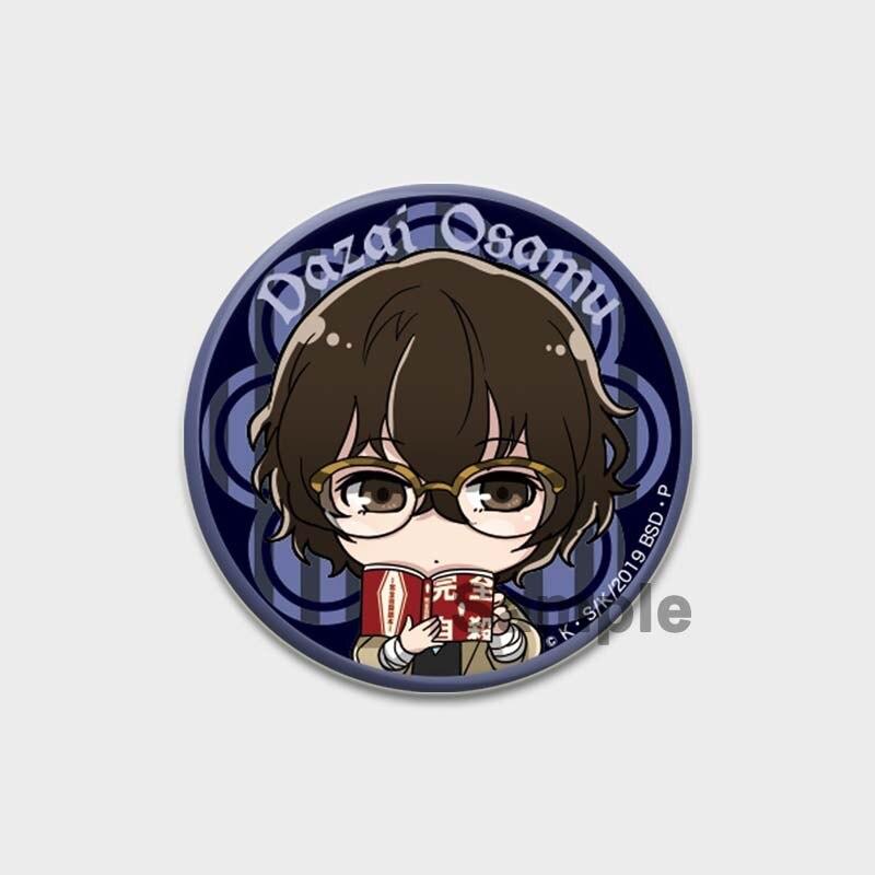 58 мм аниме Бунго Бродячие собаки брошь Манга нагрудный значок аксессуары для одежды шляпа украшение для рюкзака Harajuku значки с героями мультфильмов подарки для фанатов