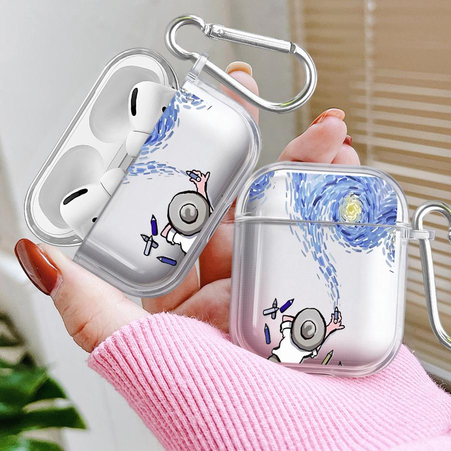 Модные Прозрачные Чехлы для Наушников Van Gogh Чехол для Airpods Pro2 2 3 1 Pro 4 Pro3
