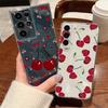 Чехол для телефона с узором «Маленькая вишня» для Samsung Galaxy S26 S25 S24 S23 Ultra S22 Plus S24 S21 FE S25Edge Прозрачный Мягкий ТПУ Чехол