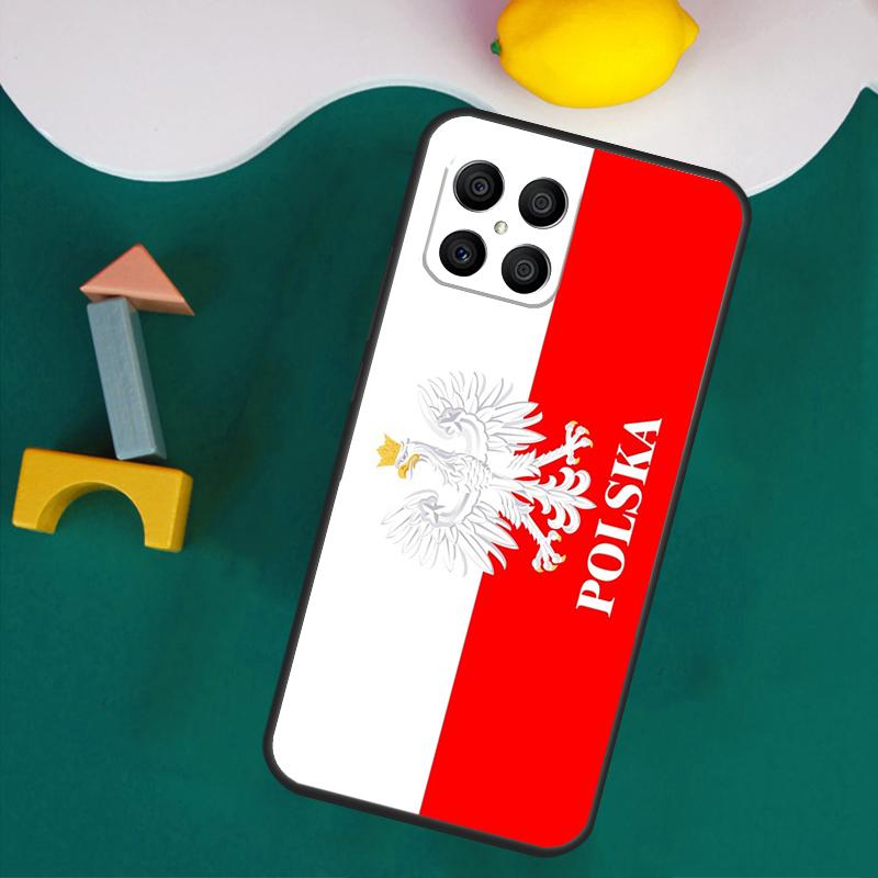 Чехол с флагом Польши для Honor Magic 7 5 6 Lite Honor 200 Pro 50 70 90 Lite X9a X8a X8 X9 X8b X9c X9b Крышка