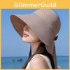 Brimmed Wide Summer Sun Protection Hat With Bow Decoration For Outdoor Daily