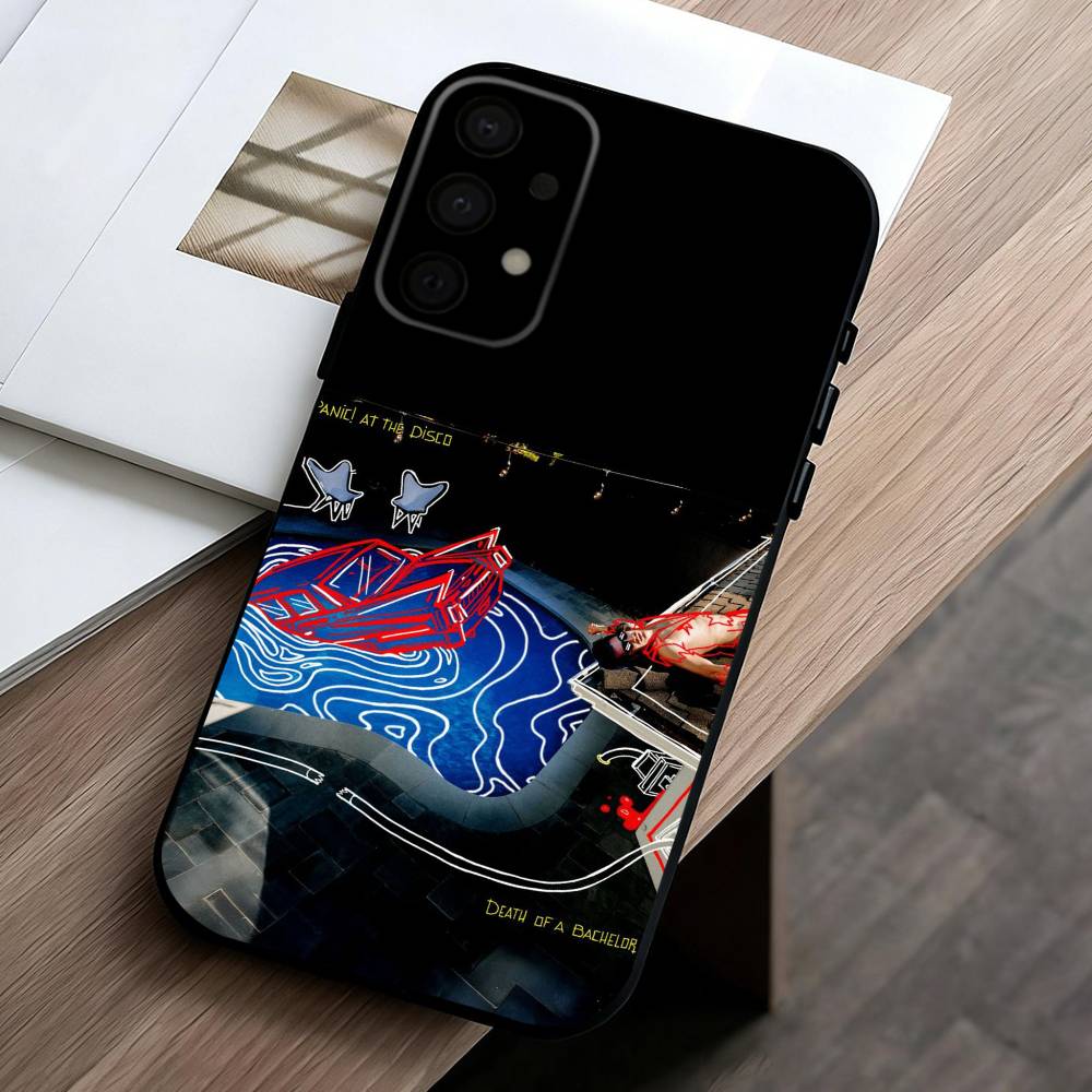 Theatrical Band P-Panic-C At The Disco Phone Case For Samsung Galaxy A73,A72,A71,A70,A53,A52,A51,Soft Silicone Black Cover