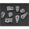 100Pcs with Screws Glass Fixing Clip Kit Plastic Mirror Holder Clip  Cabinet Doors Windows
