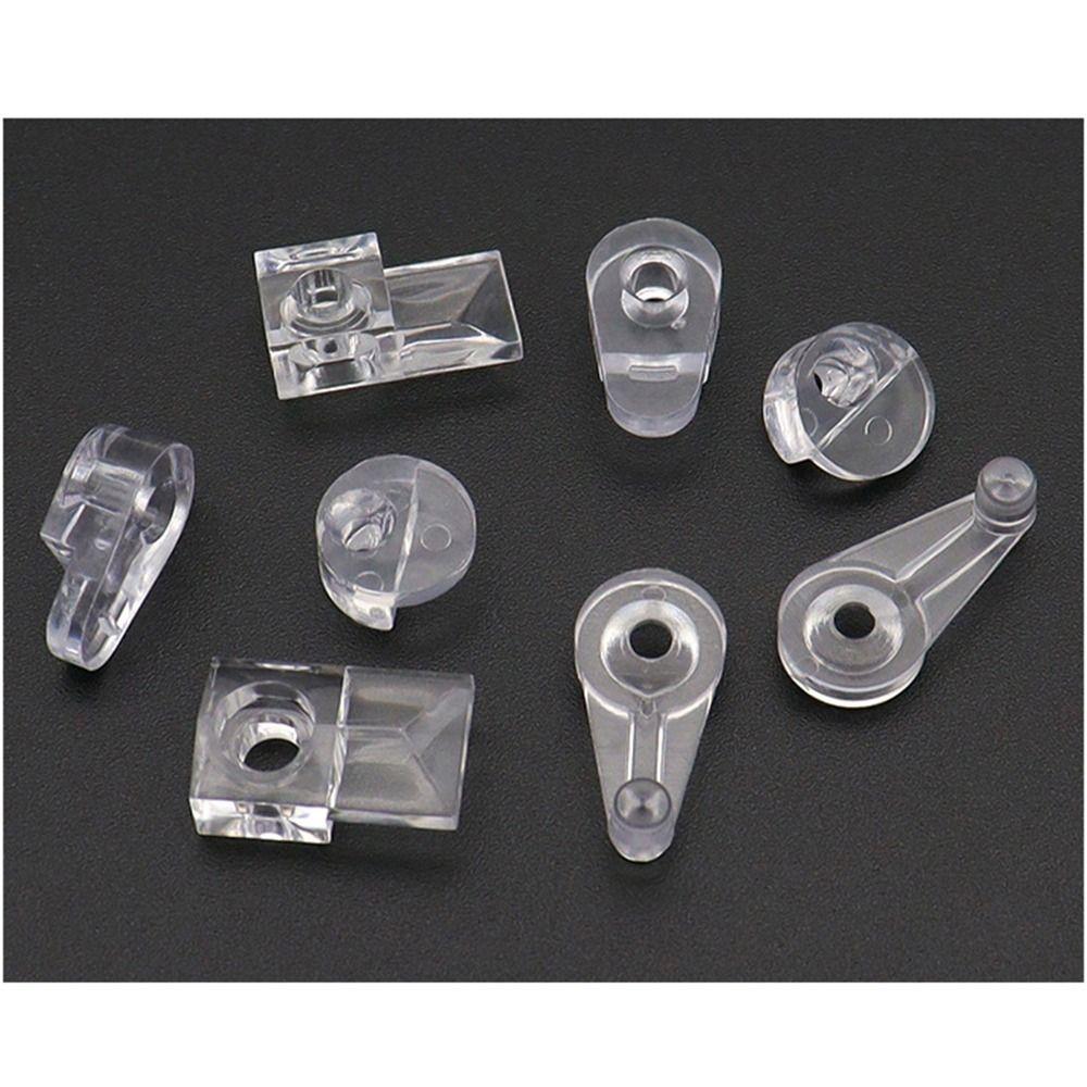 100Pcs with Screws Glass Fixing Clip Kit Plastic Mirror Holder Clip  Cabinet Doors Windows