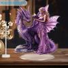 Богемные Фиолетовый Дракон и Фея Акриловые Украшения для Дома, Декоративные Украшения, Поделки, Для Детских Комнат, Винтажный Декор Стен для Бара, Кухни