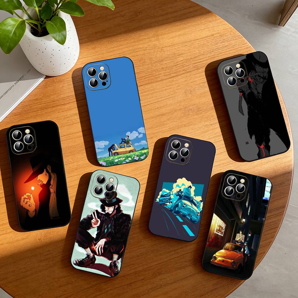 Lupin the Third Daisuke Jigen Phone Case For iPhone 17, 16,15,14,13,12,11 Plus,Pro Max, Others Soft Black Cover