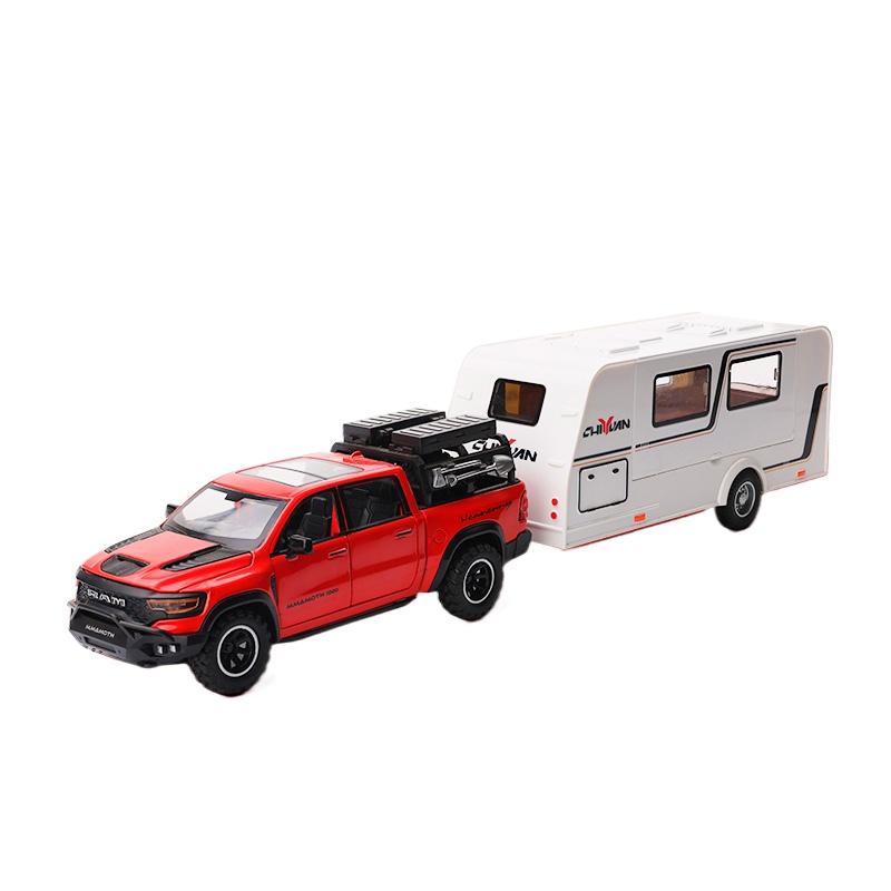 1/32 DODGE Mammoth 1000 TRX RV Car Off Road Vehicle Alloy Diecast Model Camping Car Children's Toy Car Home Decoration Ornaments